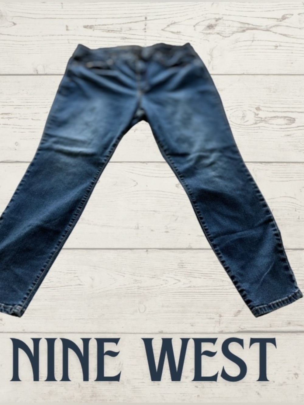 Nine West Blue Slim Fit Mid-Rise Denim Jeans Size 20W